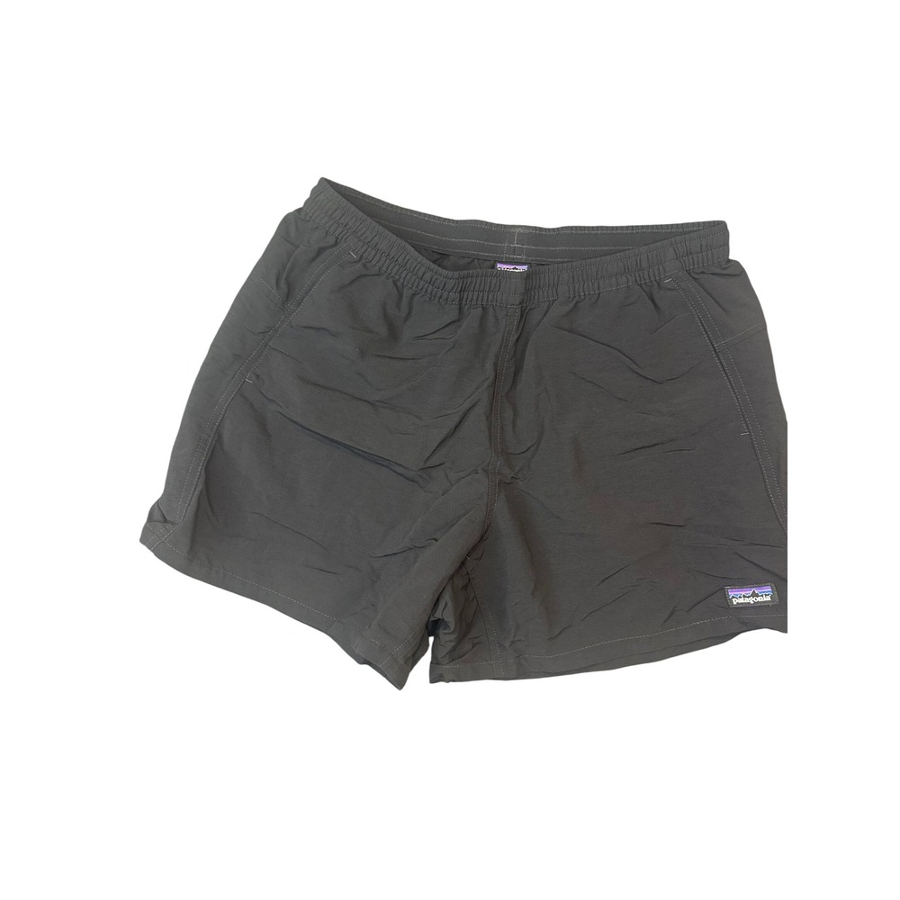 Patagonia Womens Black Baggies Shorts Elastic Waist Nylon Activewear Medium